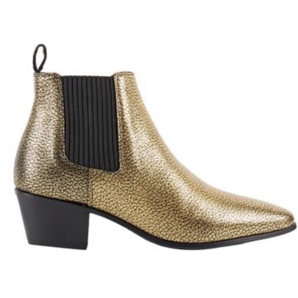 Maje Gold Speckled Booties sz 36